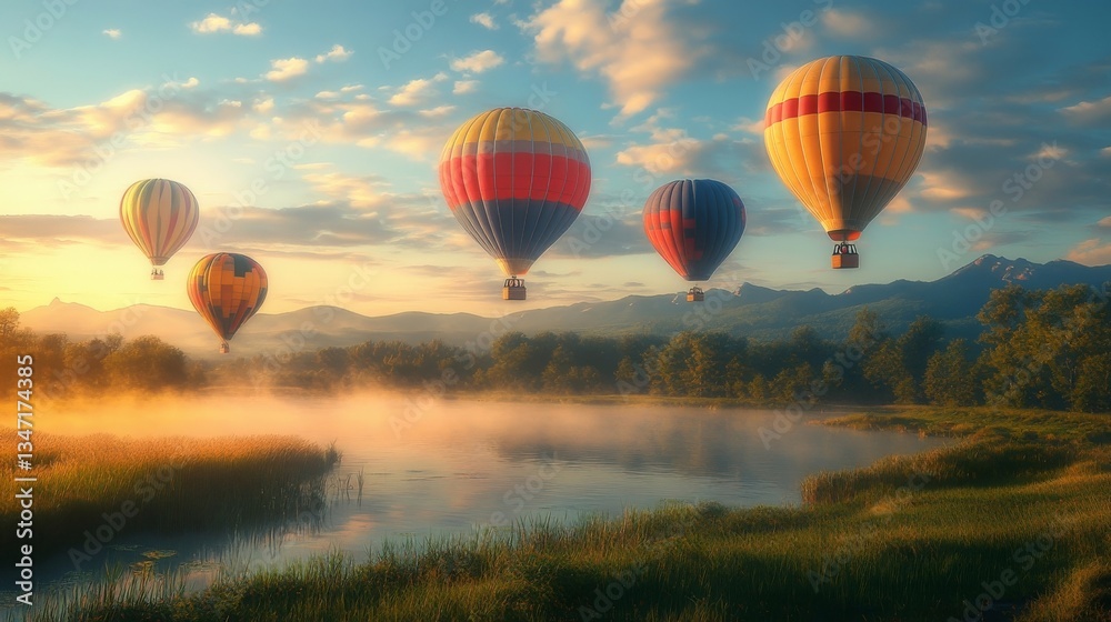 Naklejka premium hot air balloon