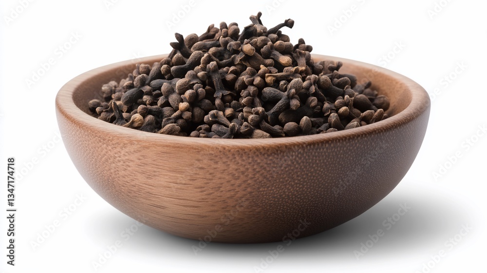 Cloves in wooden bowl, spice, kitchen, food photography, recipe ingredient Cloves in wooden bowl, spice, kitchen, food photography, recipe ingredient