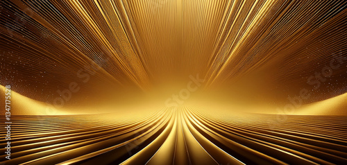 Luxury gold gradient structure background with textured rays