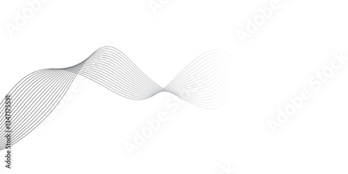 abstract Grey wave line background on white background.	
