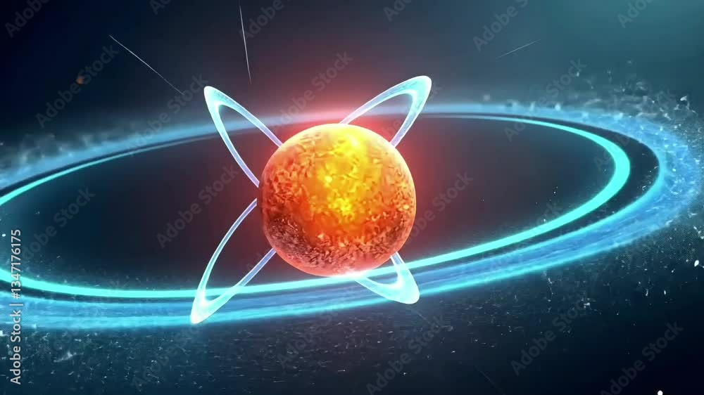 Visualizing the process of nuclear fission, Animation Motion Graphic Video 
