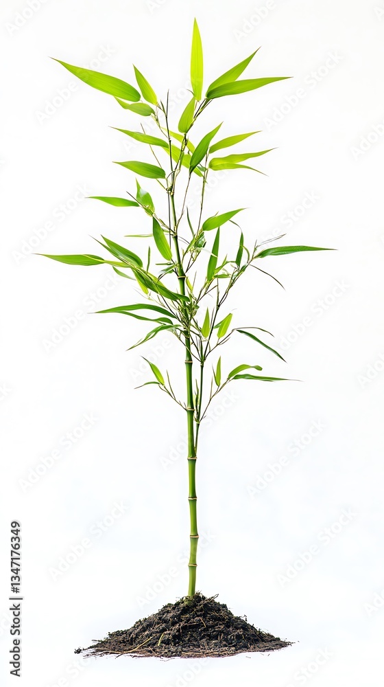 Fototapeta premium bamboo plant isolated on white