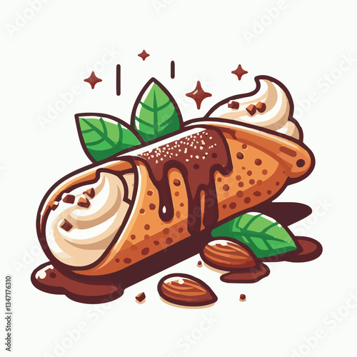 dessert, pastry, sweet, cannoli, food, delicious, chocolate, cream, italian, bakery, gourmet, cannolo, traditional, background, sicily, italy, creamy, white, breakfast, filling, ricotta, crust, cheese
