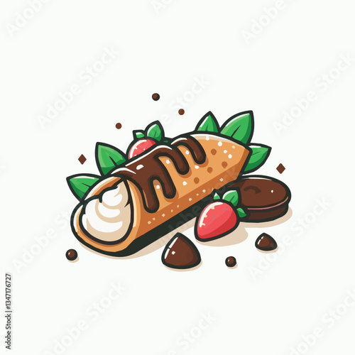 dessert, pastry, sweet, cannoli, food, delicious, chocolate, cream, italian, bakery, gourmet, cannolo, traditional, background, sicily, italy, creamy, white, breakfast, filling, ricotta, crust, cheese