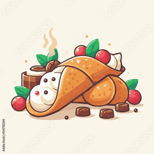 dessert, pastry, sweet, cannoli, food, delicious, chocolate, cream, italian, bakery, gourmet, cannolo, traditional, background, sicily, italy, creamy, white, breakfast, filling, ricotta, crust, cheese