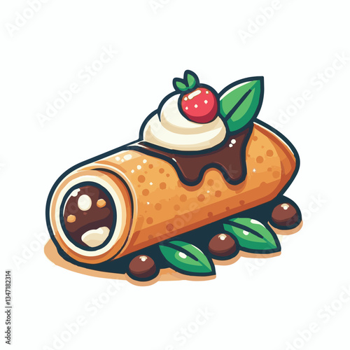 dessert, pastry, sweet, cannoli, food, delicious, chocolate, cream, italian, bakery, gourmet, cannolo, traditional, background, sicily, italy, creamy, white, breakfast, filling, ricotta, crust, cheese