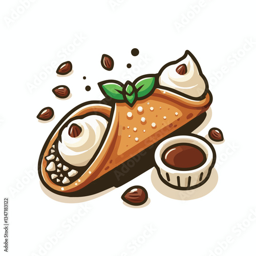 dessert, pastry, sweet, cannoli, food, delicious, chocolate, cream, italian, bakery, gourmet, cannolo, traditional, background, sicily, italy, creamy, white, breakfast, filling, ricotta, crust, cheese