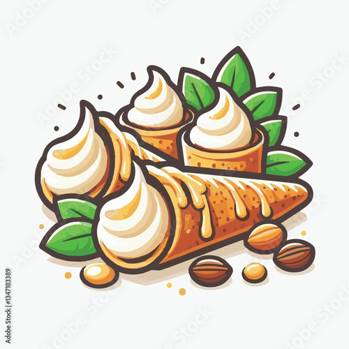 dessert, pastry, sweet, cannoli, food, delicious, chocolate, cream, italian, bakery, gourmet, cannolo, traditional, background, sicily, italy, creamy, white, breakfast, filling, ricotta, crust, cheese