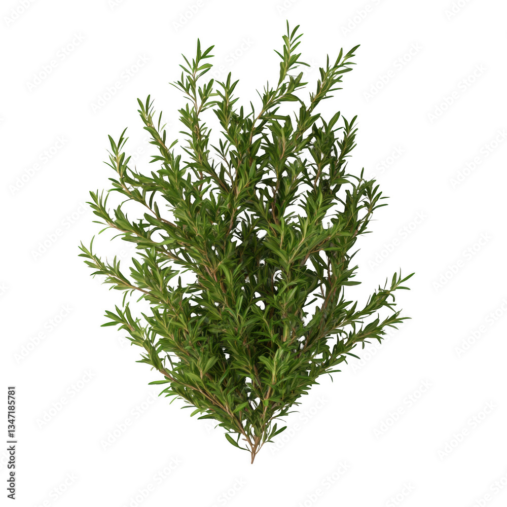 Obraz premium A green bush with green leaves. The bush is full and has a lot of leaves