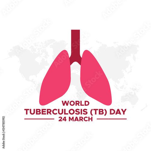 Vector Illustration of World Tuberculosis Day.
World Tuberculosis Day Poster Or Banner Background. 
