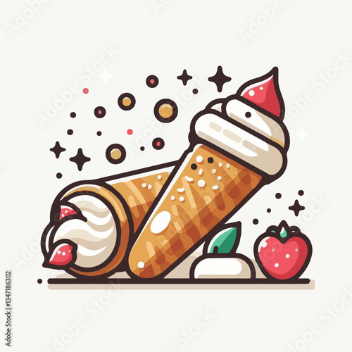 dessert, pastry, sweet, cannoli, food, delicious, chocolate, cream, italian, bakery, gourmet, cannolo, traditional, background, sicily, italy, creamy, white, breakfast, filling, ricotta, crust, cheese