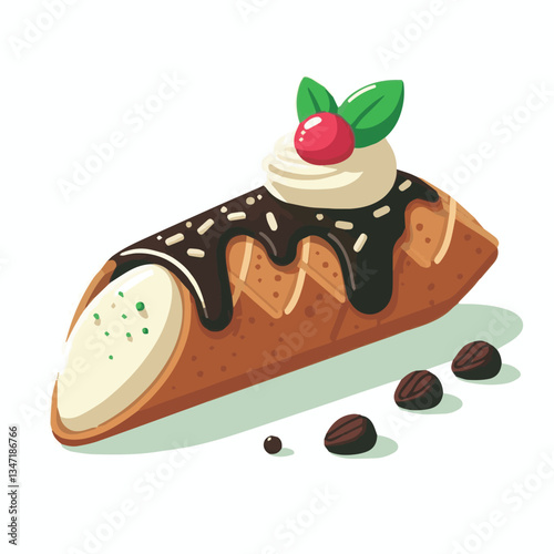 dessert, pastry, sweet, cannoli, food, delicious, chocolate, cream, italian, bakery, gourmet, cannolo, traditional, background, sicily, italy, creamy, white, breakfast, filling, ricotta, crust, cheese