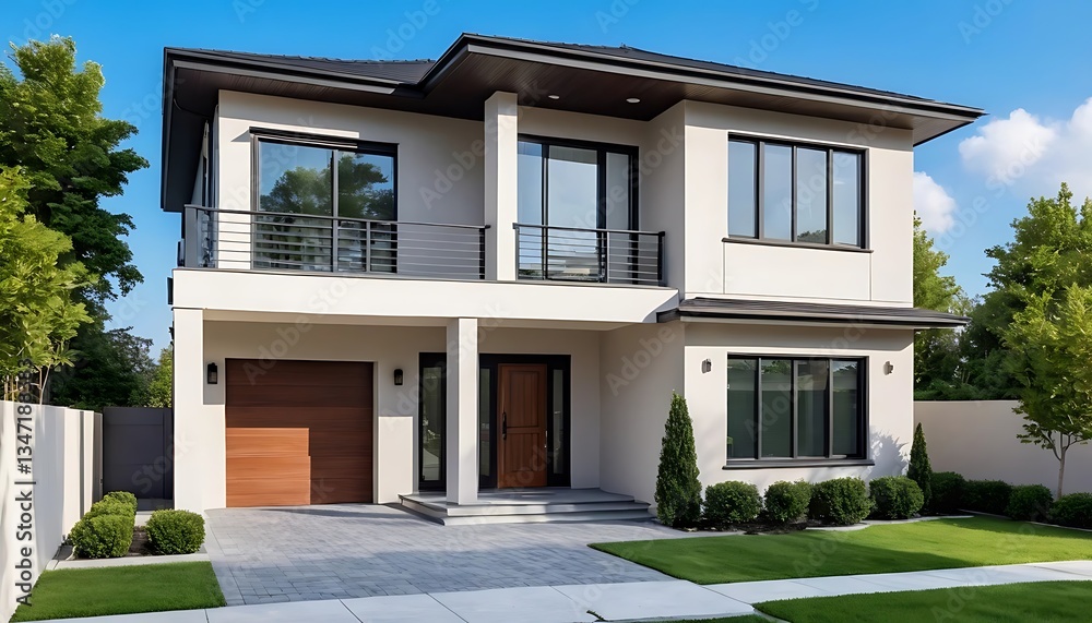 Stunning Close Up View of a Modern Luxury House Exterior Stunning Close Up View of a Modern Luxury House Exterior