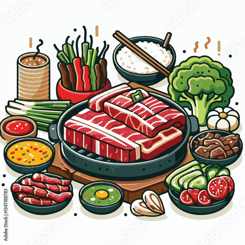 cuisine, meal, dish, meat, bulgogi, delicious, dinner, restaurant, beef, cooking, lunch, traditional, food, healthy, gourmet, asian, background, menu, spicy, plate, bbq, korean, korean food, barbecue,