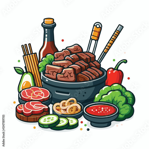 cuisine, meal, dish, meat, bulgogi, delicious, dinner, restaurant, beef, cooking, lunch, traditional, food, healthy, gourmet, asian, background, menu, spicy, plate, bbq, korean, korean food, barbecue,