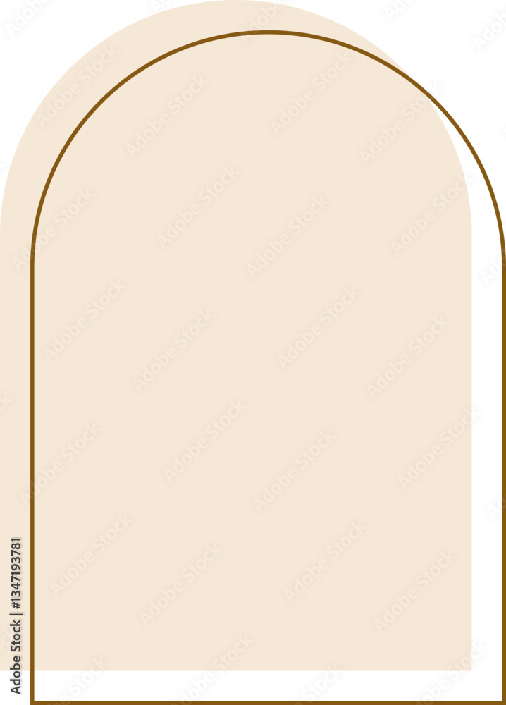 Modern minimalist aesthetic frame with brown tones.