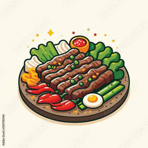 cuisine, meal, dish, meat, bulgogi, delicious, dinner, restaurant, beef, cooking, lunch, traditional, food, healthy, gourmet, asian, background, menu, spicy, plate, bbq, korean, korean food, barbecue,