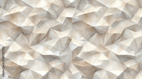 Abstract geometric pattern, crumpled paper texture, background design, digital art, suitable for wallpaper or design projects