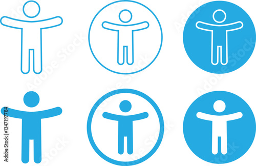 Accessibility icon set. Simple accessibility vector illustration. Universal access symbols isolated on transparent background. Blind disability people or visually impaired access the web buttons.