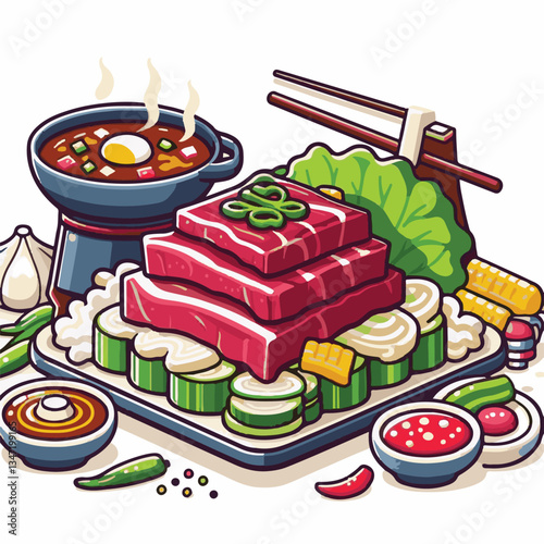 cuisine, meal, dish, meat, bulgogi, delicious, dinner, restaurant, beef, cooking, lunch, traditional, food, healthy, gourmet, asian, background, menu, spicy, plate, bbq, korean, korean food, barbecue,