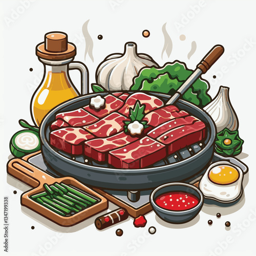 cuisine, meal, dish, meat, bulgogi, delicious, dinner, restaurant, beef, cooking, lunch, traditional, food, healthy, gourmet, asian, background, menu, spicy, plate, bbq, korean, korean food, barbecue,