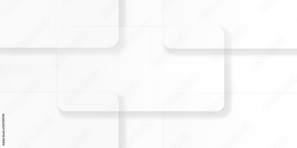 Abstract white and gray background design with layers of textured white transparent material in triangle and squares shapes. white transparent material in triangle diamond and squares shapes in random Abstract white and gray background design with layers of textured white transparent material in triangle and squares shapes. white transparent material in triangle diamond and squares shapes in random