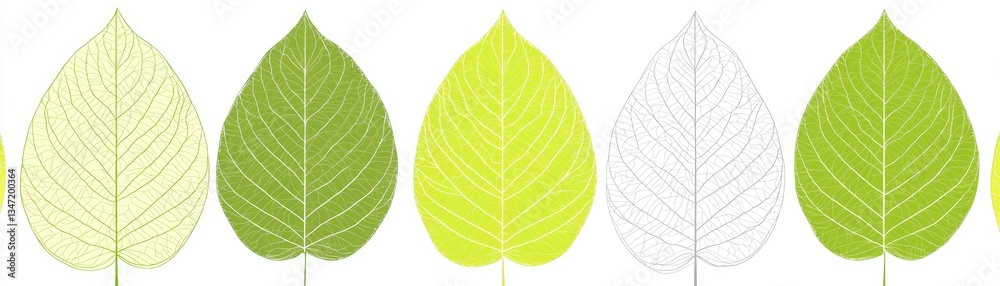 Obraz premium Leaf Stages Gradient Illustration