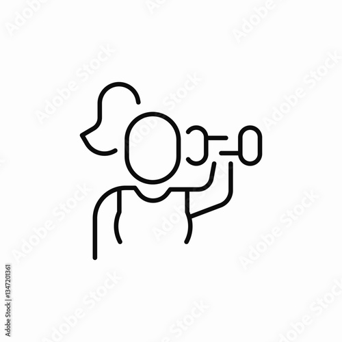 arm exercises icon sign vector