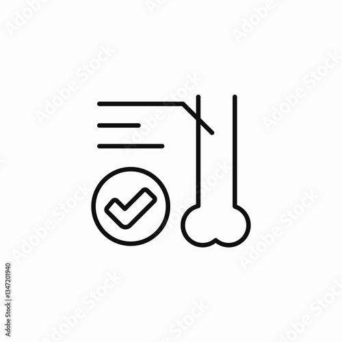 bone details icon sign vector