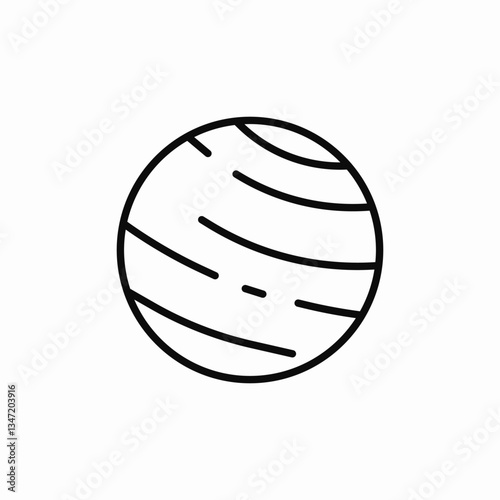 gym ball icon sign vector