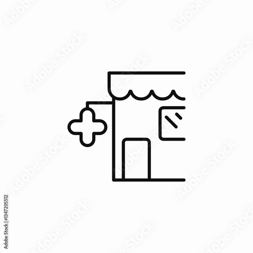 local pharmacy icon sign vector