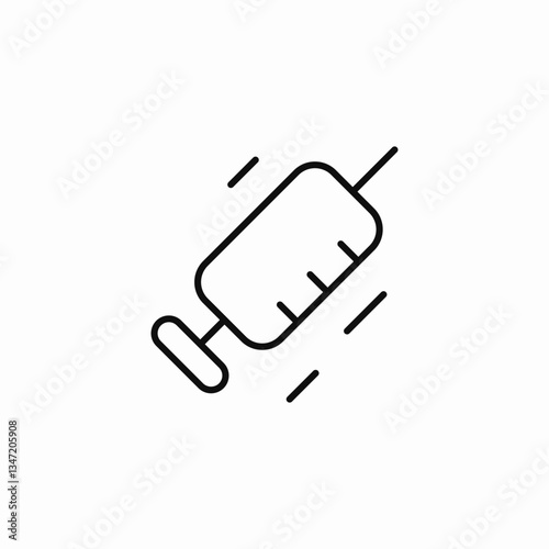 medical needle injection icon sign vector