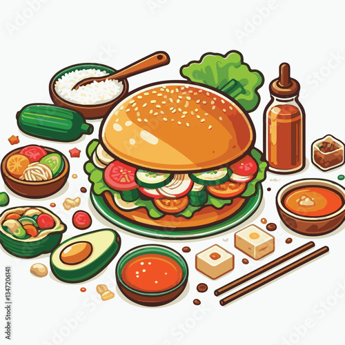 food, meat, lunch, cuisine, asian, delicious, sauce, traditional, meal, vietnamese, fresh, noodle, pork, vietnam, soup, vegetable, hanoi, dish, vermicelli, grilled, bun cha, chopsticks, bun, bowl, bac