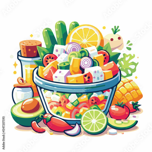 ceviche, food, seafood, gourmet, lime, fresh, meal, fish, appetizer, delicious, cuisine, citrus, peru, peruvian, restaurant, raw, cebiche, marinated, cilantro, onion, seviche, lunch, background, salad