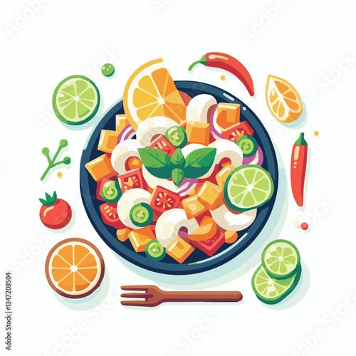 ceviche, food, seafood, gourmet, lime, fresh, meal, fish, appetizer, delicious, cuisine, citrus, peru, peruvian, restaurant, raw, cebiche, marinated, cilantro, onion, seviche, lunch, background, salad