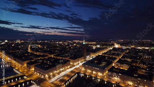 Wallpaper Mural Nighttime cityscape view of St. Petersburg featuring illuminated architecture and waterways Torontodigital.ca