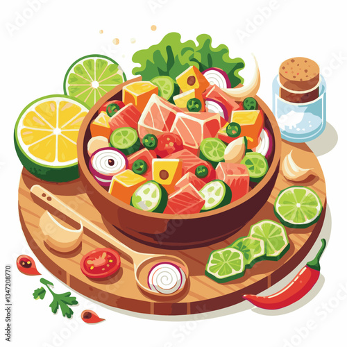 ceviche, food, seafood, gourmet, lime, fresh, meal, fish, appetizer, delicious, cuisine, citrus, peru, peruvian, restaurant, raw, cebiche, marinated, cilantro, onion, seviche, lunch, background, salad