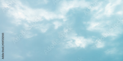 sunny sky blue light watercolor background. Aquarelle painting brush effect card paper textured canvas cloudy smoke space for text, entertaining card, template. aquamarine color graphics illustration