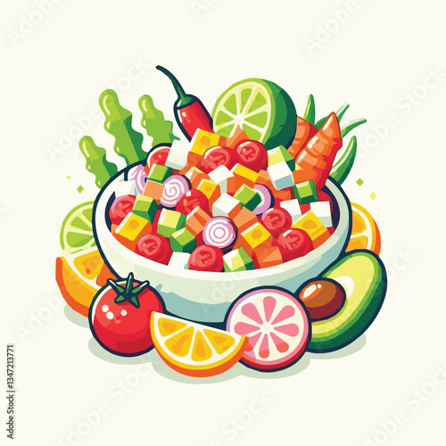 ceviche, food, seafood, gourmet, lime, fresh, meal, fish, appetizer, delicious, cuisine, citrus, peru, peruvian, restaurant, raw, cebiche, marinated, cilantro, onion, seviche, lunch, background, salad