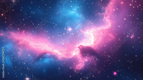 Obraz na płótnie Beautiful Nebula in the Cosmos w salonie