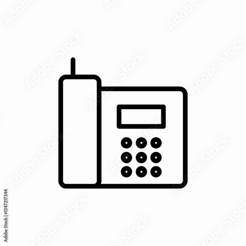landline number icon sign vector