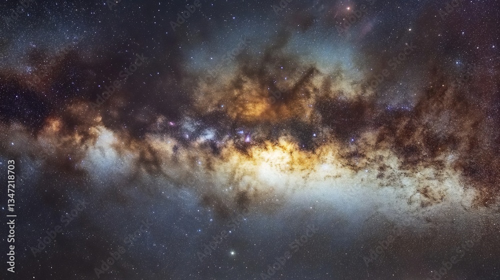 Obraz premium Cosmic Canvas: A Celestial Tapestry of Stars and Nebulae