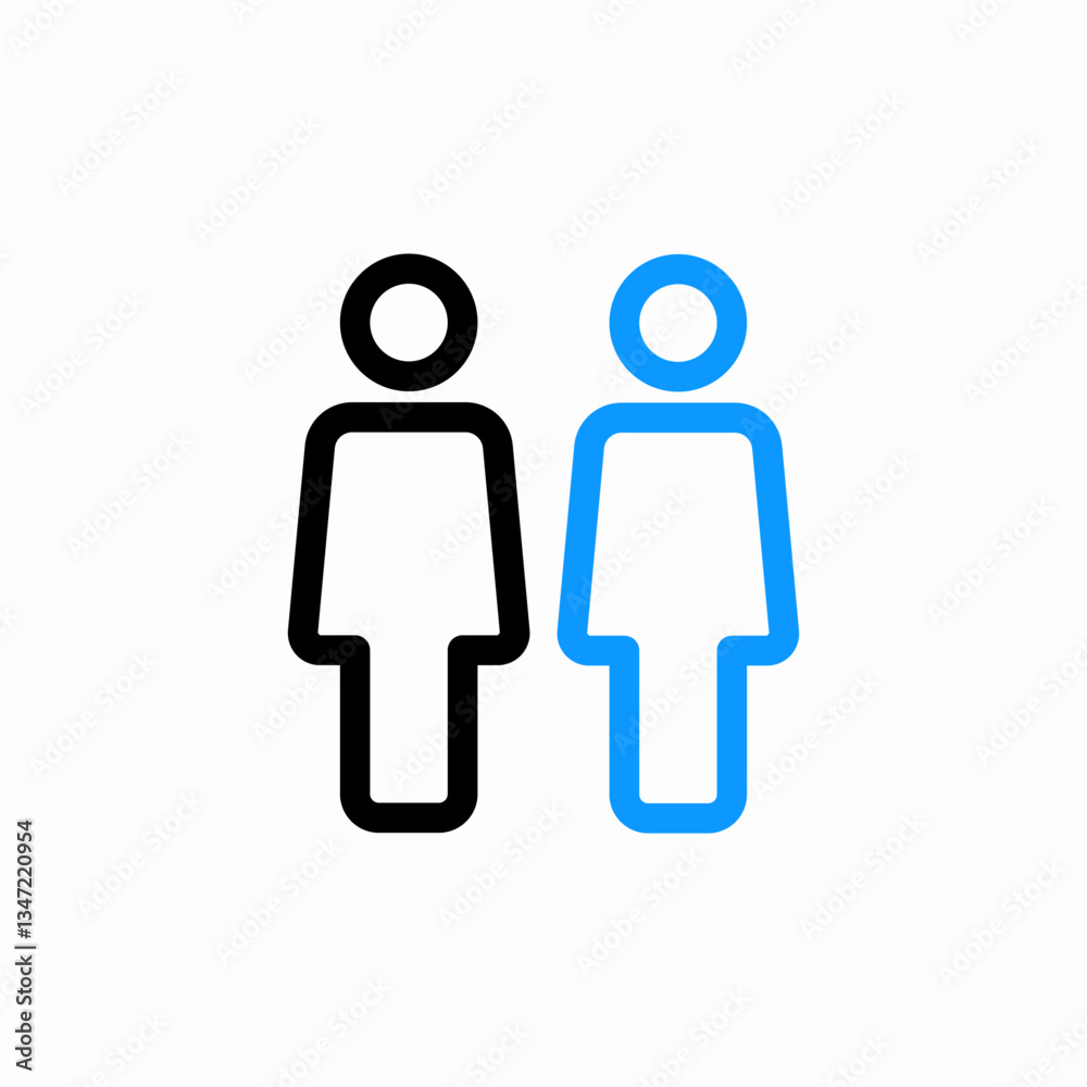 Fototapeta premium team duo icon sign vector