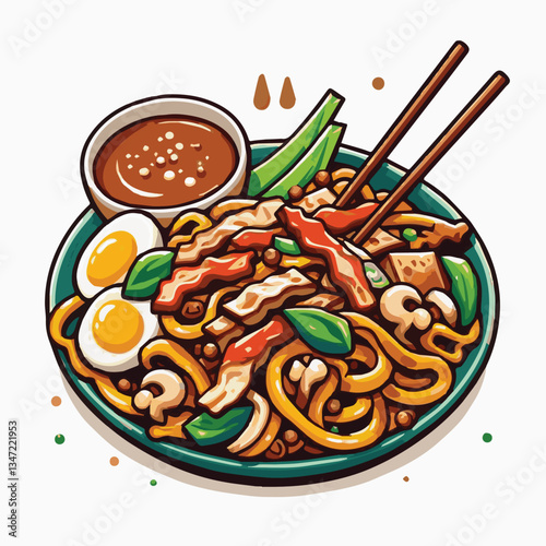 cuisine, delicious, asian, dish, food, traditional, meal, plate, malaysia, chinese, lunch, singapore, penang, dinner, tasty, char, noodles, asia, stir, shrimp, teow, sauce, gourmet, egg, hawker, kway,