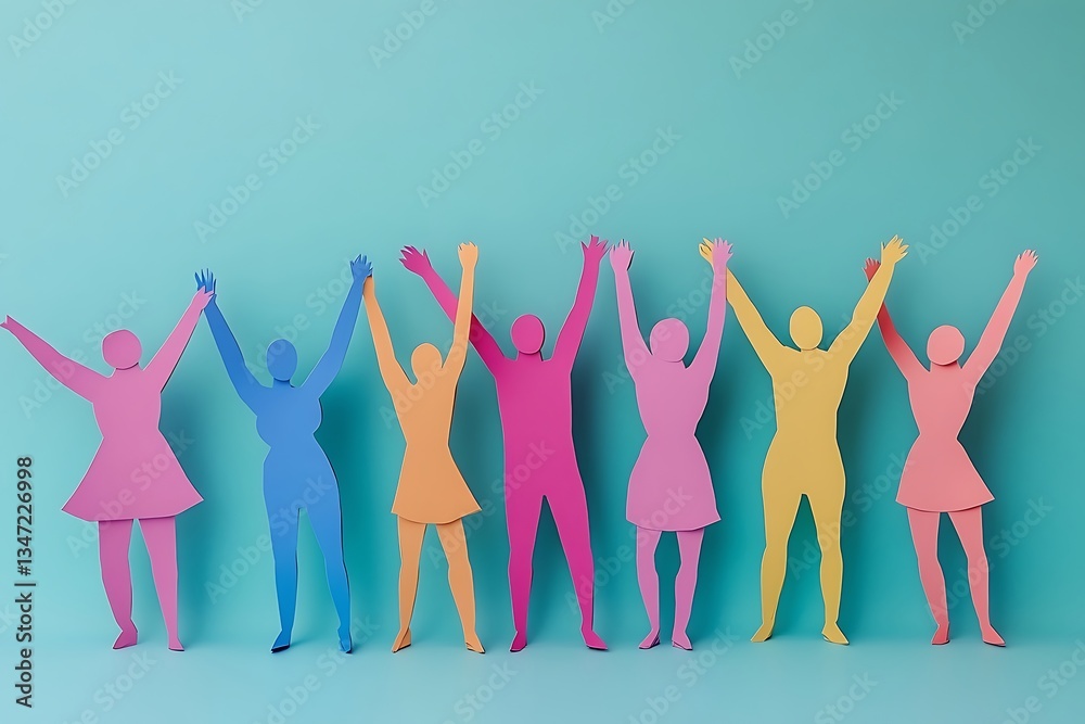 Empowered Paper Figures Reaching Upward in Unity Empowered Paper Figures Reaching Upward in Unity