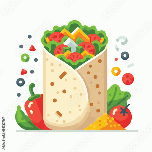food, meal, restaurant, meat, burrito, menu, fast, delicious, lunch, dinner, snack, mexican, background, dish, beef, chicken, salad, isolated, grilled, bread, wrap, vegetable, set, collection, plate, 