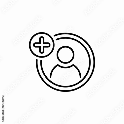 account add feature icon sign vector