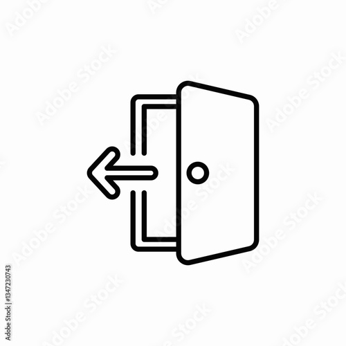 account sign out icon sign vector