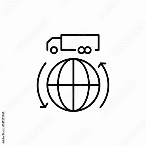 global delivery icon sign vector
