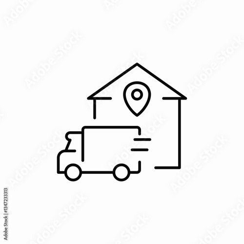 home delivery icon sign vector